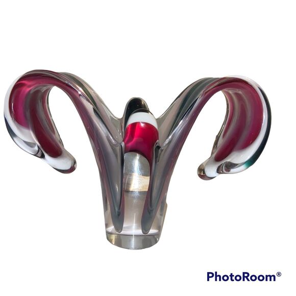 Paul Kedelv Flygfors Crystal Vase Swedish Vintage Art Glass Collector Signed - Picture 1 of 14